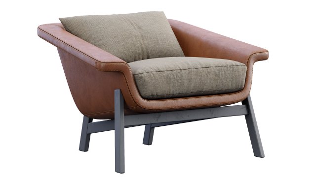 armchair sienna by casamania horm Modelo 3D .c4d .max .obj .3ds .fbx .stl .blend 