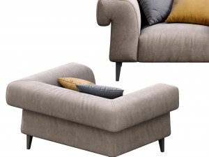 armchair soho by gianfranco ferre 3D मॉडल