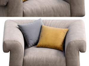 armchair soho by gianfranco ferre 3D मॉडल