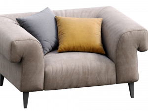 armchair soho by gianfranco ferre 3D मॉडल