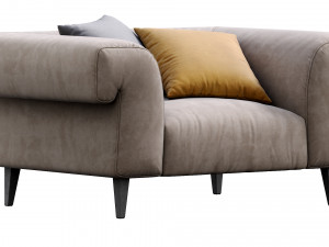 armchair soho by gianfranco ferre 3D मॉडल
