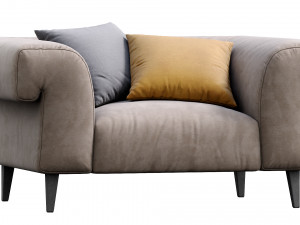 armchair soho by gianfranco ferre 3D मॉडल
