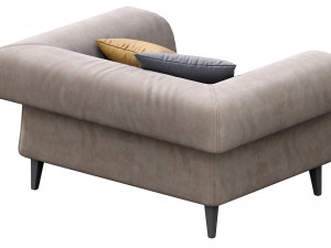 armchair soho by gianfranco ferre 3D मॉडल