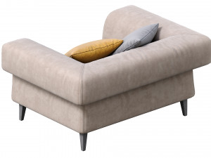 armchair soho by gianfranco ferre 3D मॉडल