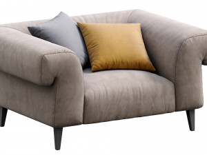 armchair soho by gianfranco ferre 3D मॉडल