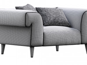 armchair soho by gianfranco ferre 3D मॉडल