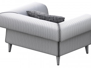 armchair soho by gianfranco ferre 3D मॉडल