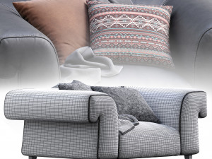 leather armchair soho Model 3D