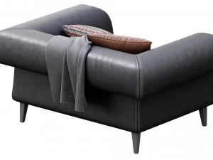 leather armchair soho 3D Model