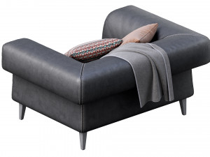 leather armchair soho Model 3D