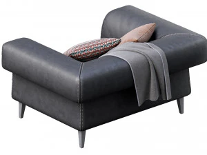 leather armchair soho 3D Model