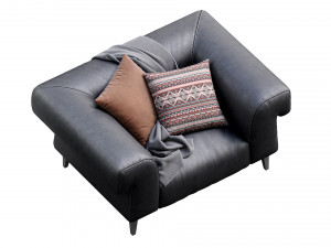 leather armchair soho Model 3D