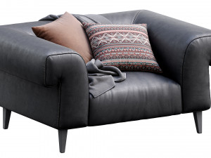 leather armchair soho Model 3D
