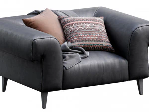 leather armchair soho 3D Model