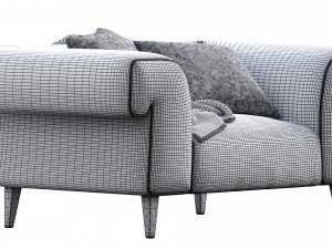 leather armchair soho Model 3D