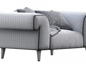 leather armchair soho 3D Model