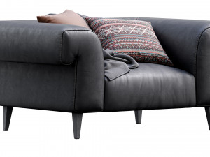 leather armchair soho Model 3D