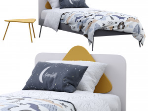 trio single bed by nidi 3Dモデル