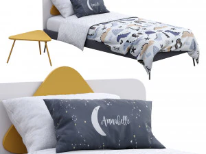 trio single bed by nidi 3D Model