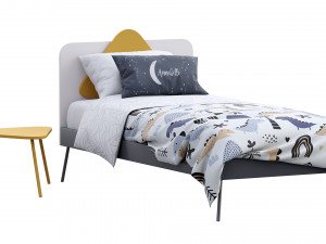 trio single bed by nidi 3Dモデル