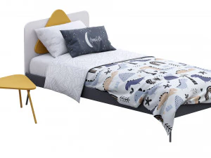 trio single bed by nidi 3D Model