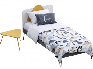 trio single bed by nidi 3D Model