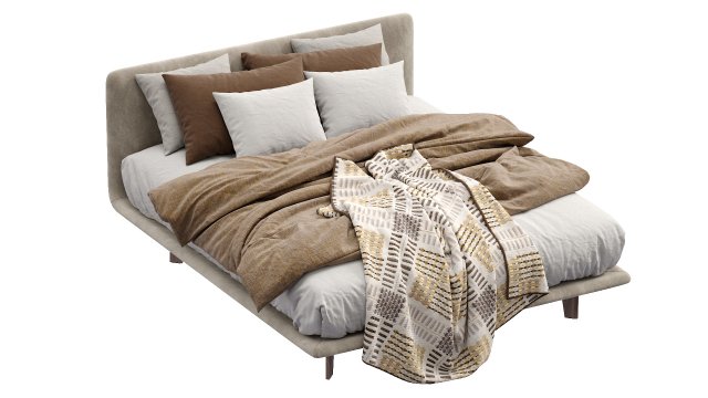 bed filo by pianca 3D Модель .c4d .max .obj .3ds .fbx .stl .blend 