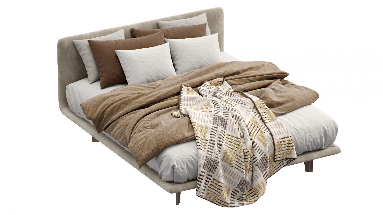 bed filo by pianca 3D Model .c4d .max .obj .3ds .fbx .stl .blend