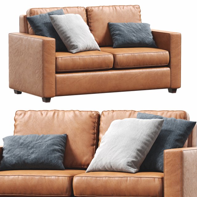 henry sofa by west elm 3D Model .c4d .max .obj .3ds .fbx .stl .blend 