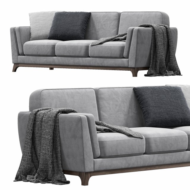 ceni volcanic gray sofa by article Modelo 3D .c4d .max .obj .3ds .fbx .stl .blend 
