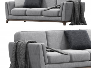 ceni volcanic gray sofa by article Modelo 3D