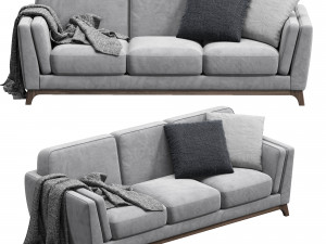 ceni volcanic gray sofa by article Modelo 3D