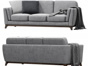 ceni volcanic gray sofa by article Modelo 3D