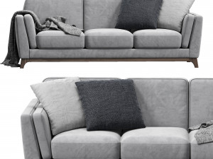 ceni volcanic gray sofa by article Modelo 3D