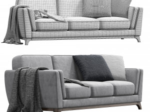 ceni volcanic gray sofa by article Modelo 3D