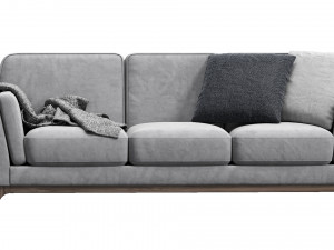 ceni volcanic gray sofa by article Modelo 3D
