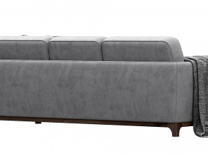 ceni volcanic gray sofa by article Modelo 3D