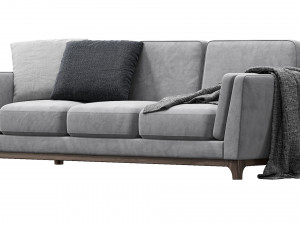 ceni volcanic gray sofa by article Modelo 3D