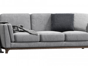 ceni volcanic gray sofa by article Modelo 3D