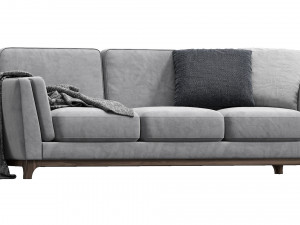 ceni volcanic gray sofa by article Modelo 3D