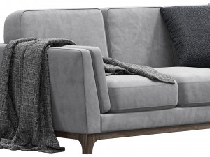 ceni volcanic gray sofa by article Modelo 3D