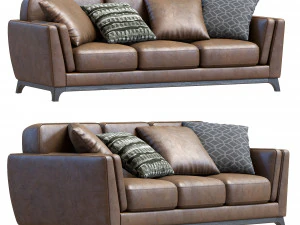 диван Ceni из вулканической кожи по артикулу 3D Модель