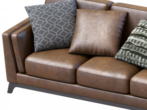 ceni volcanic leather sofa by article 3D Model