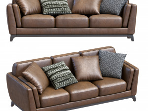 ceni volcanic leather sofa by article 3D Model