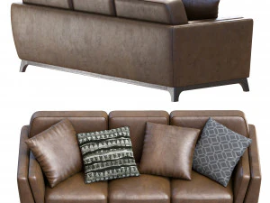 ceni volcanic leather sofa by article 3D Model