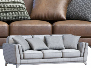 ceni volcanic leather sofa by article 3D Model