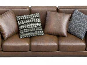 ceni volcanic leather sofa by article 3D Model