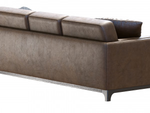ceni volcanic leather sofa by article 3D Model