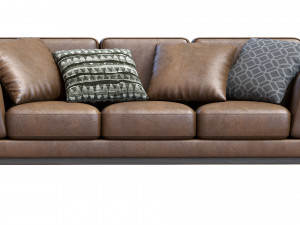 ceni volcanic leather sofa by article 3D Model