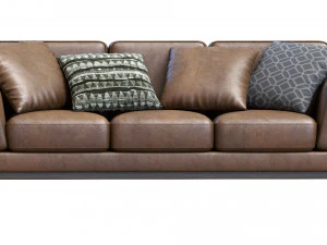 ceni volcanic leather sofa by article 3D Model